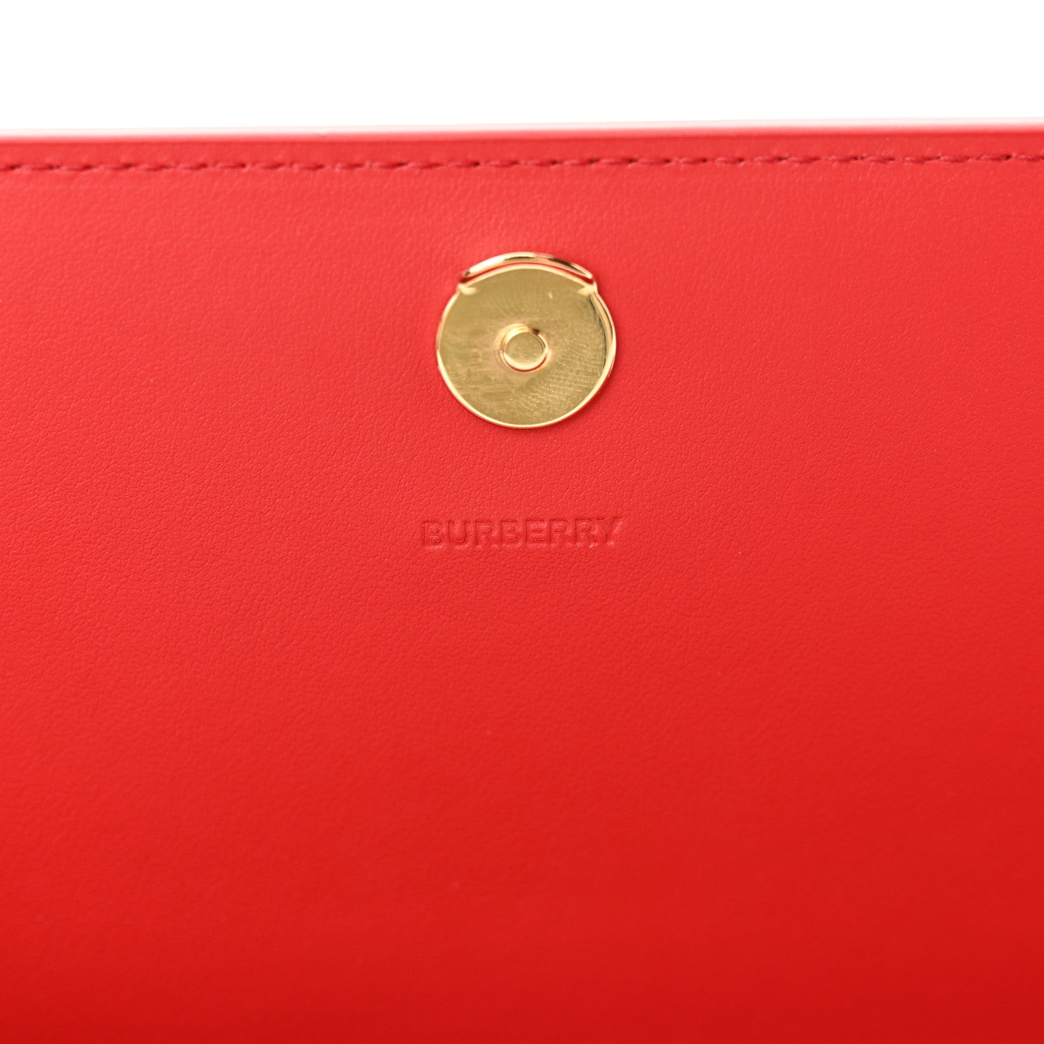 Burberry Grainy Calfskin Logo Henley Wallet On Chain Red 8 of 13