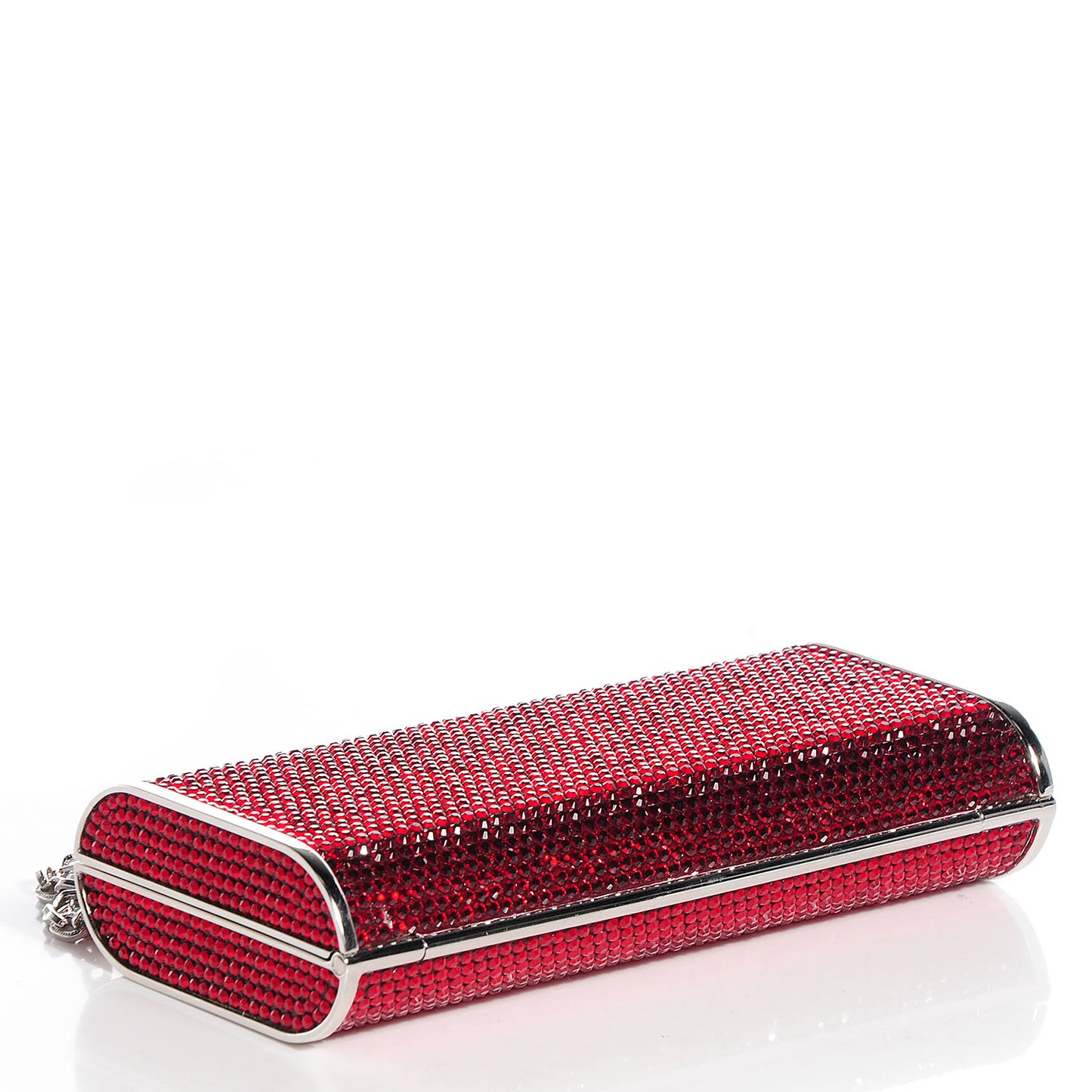 Crystal Minaudiere Clutch Red