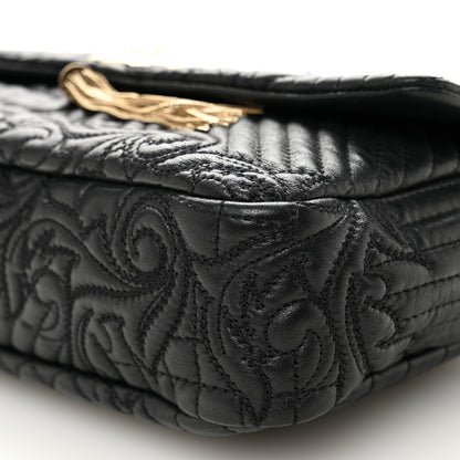 Versace Nappa Barocco Quilted Calliope Vanitas Shoulder Bag Black 10 of 10
