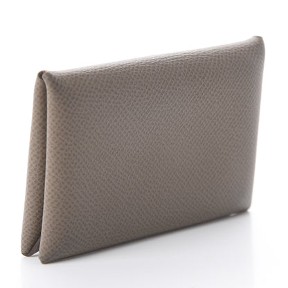 Hermes Epsom Calvi Card Case Etoupe 1 of 4