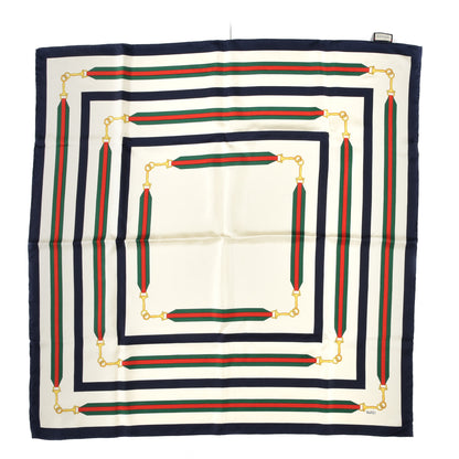 Gucci Silk Interlocking G Horsebit Scarf Ivory 1 of 4