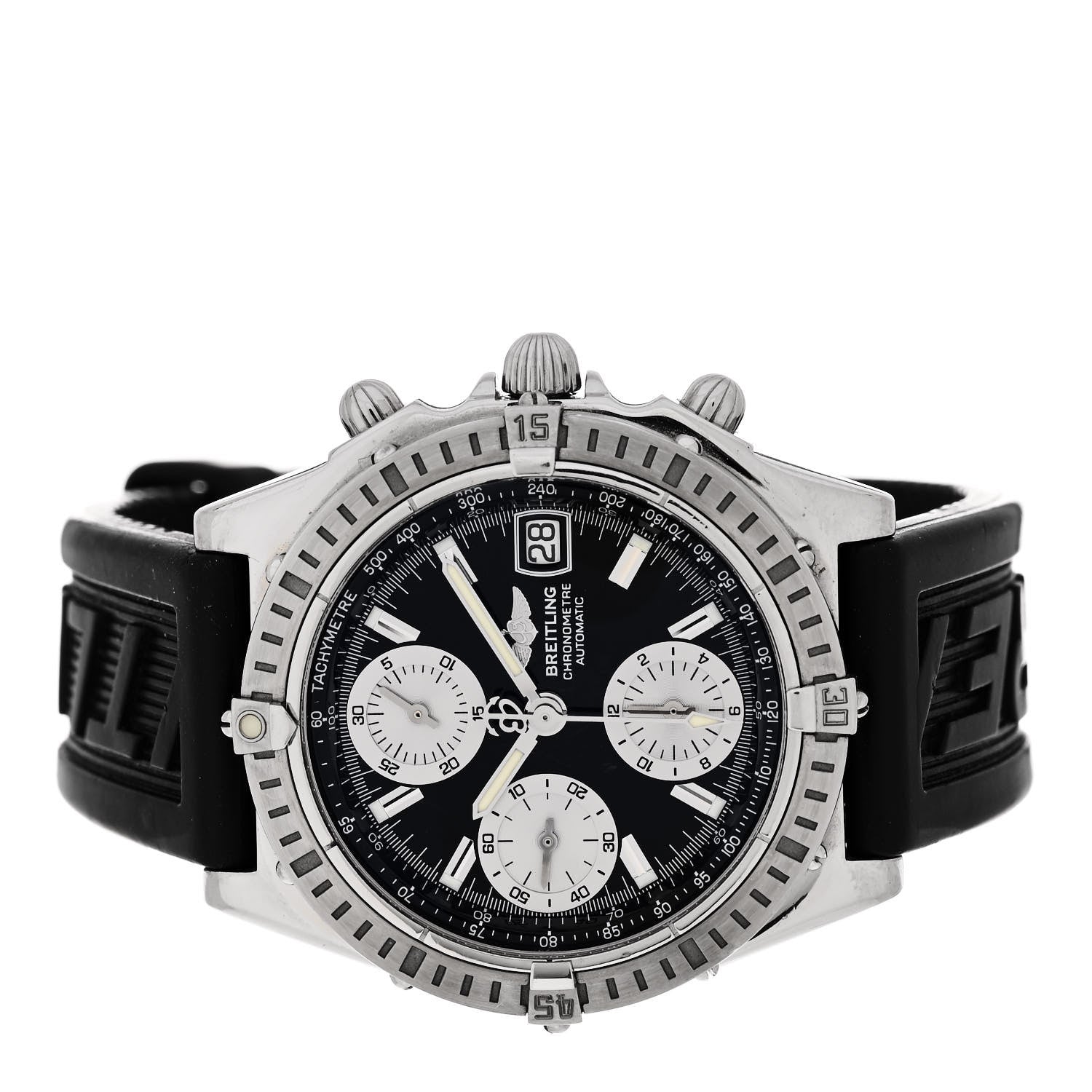 Breitling Stainless Steel Rubber 39mm Chronomat Automatic Watch Black A13352 2 of 4