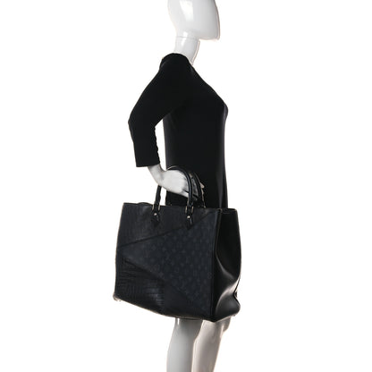 Louis Vuitton Ostrich Crocodile Monogram Eclipse Grand Sac 2 of 13