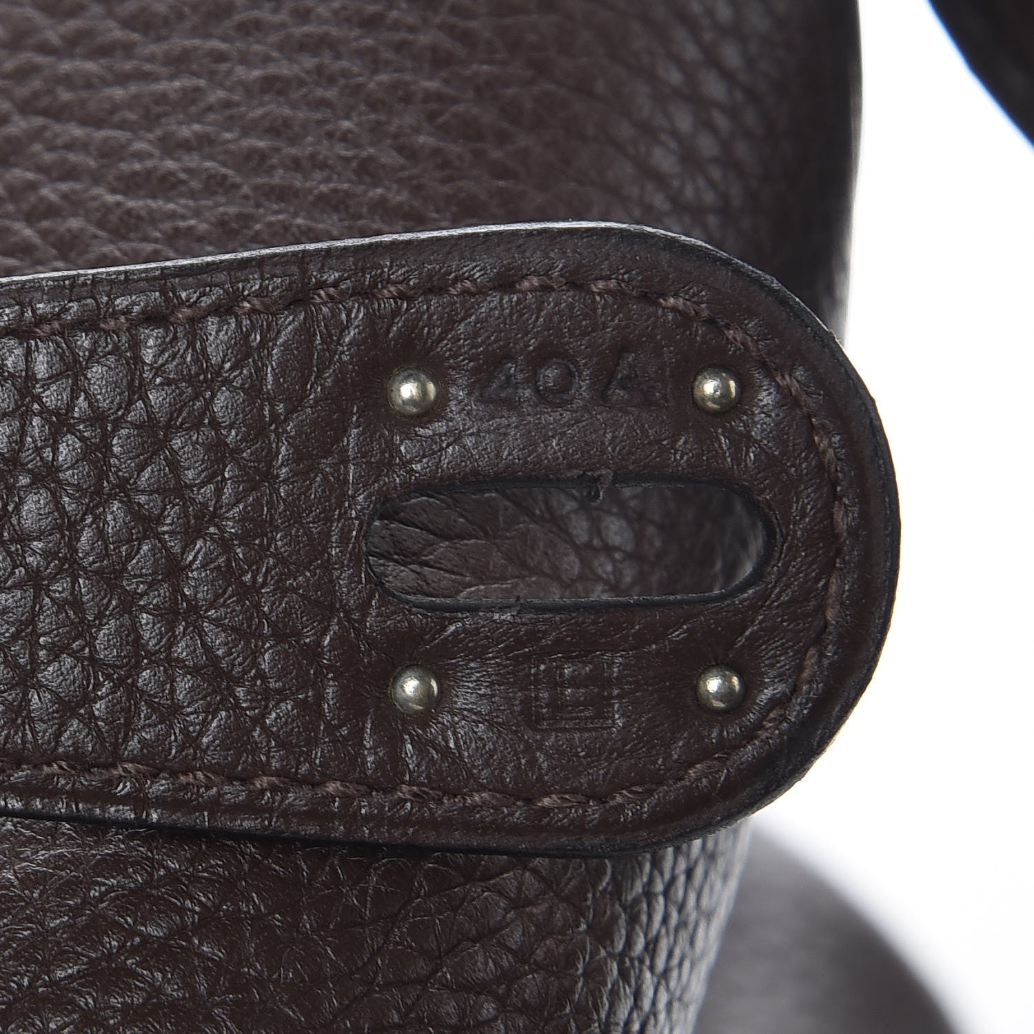 Hermes Taurillon Clemence Lindy 45 Chocolate 6 of 11