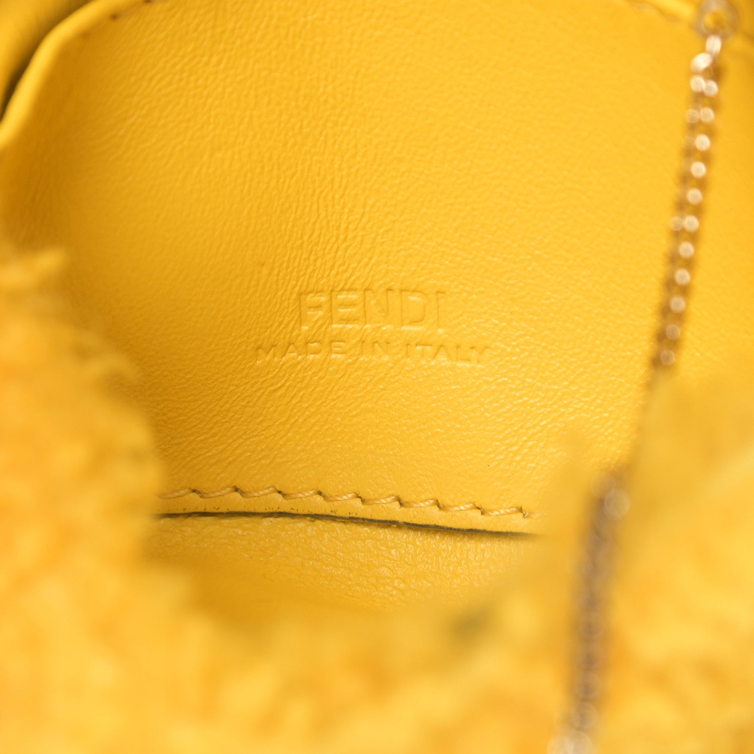Fendi Shearling Vitello Grace Nano Baguette Charm Narciso 6 of 11