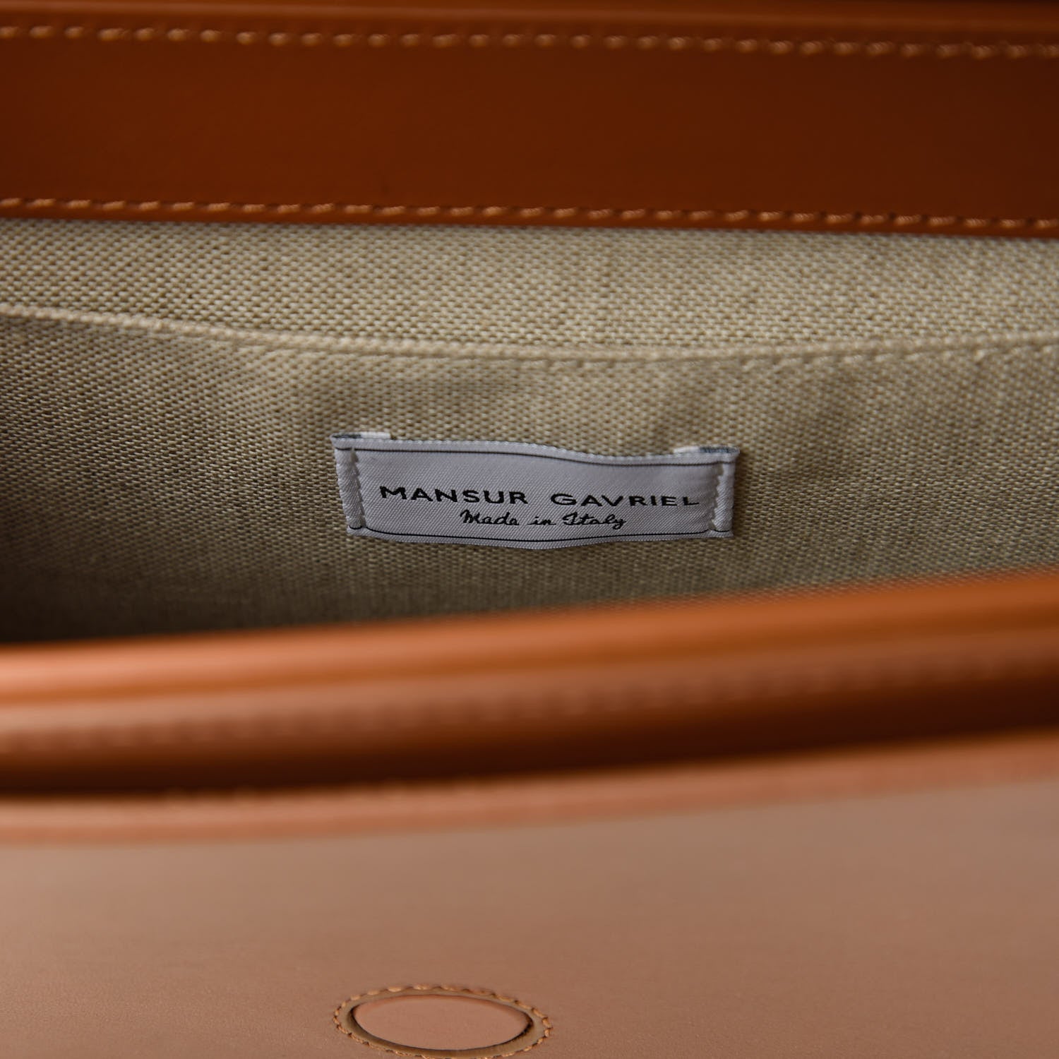 Mansur Gavriel Calfskin Envelope Flap Crossbody Bag Saddle 8 of 9