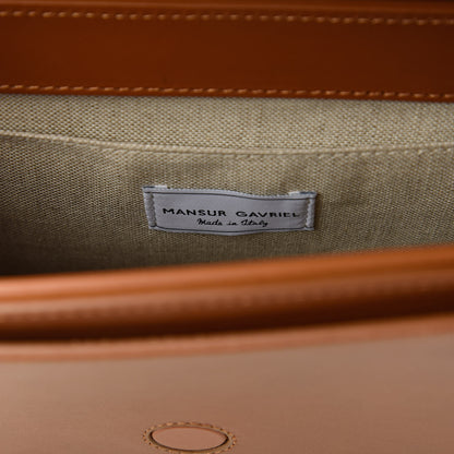 Mansur Gavriel Calfskin Envelope Flap Crossbody Bag Saddle 8 of 9