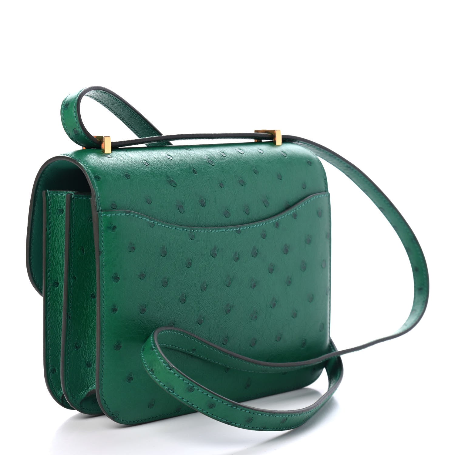 Hermes Ostrich Constance 18 Vert Vertigo 2 of 4