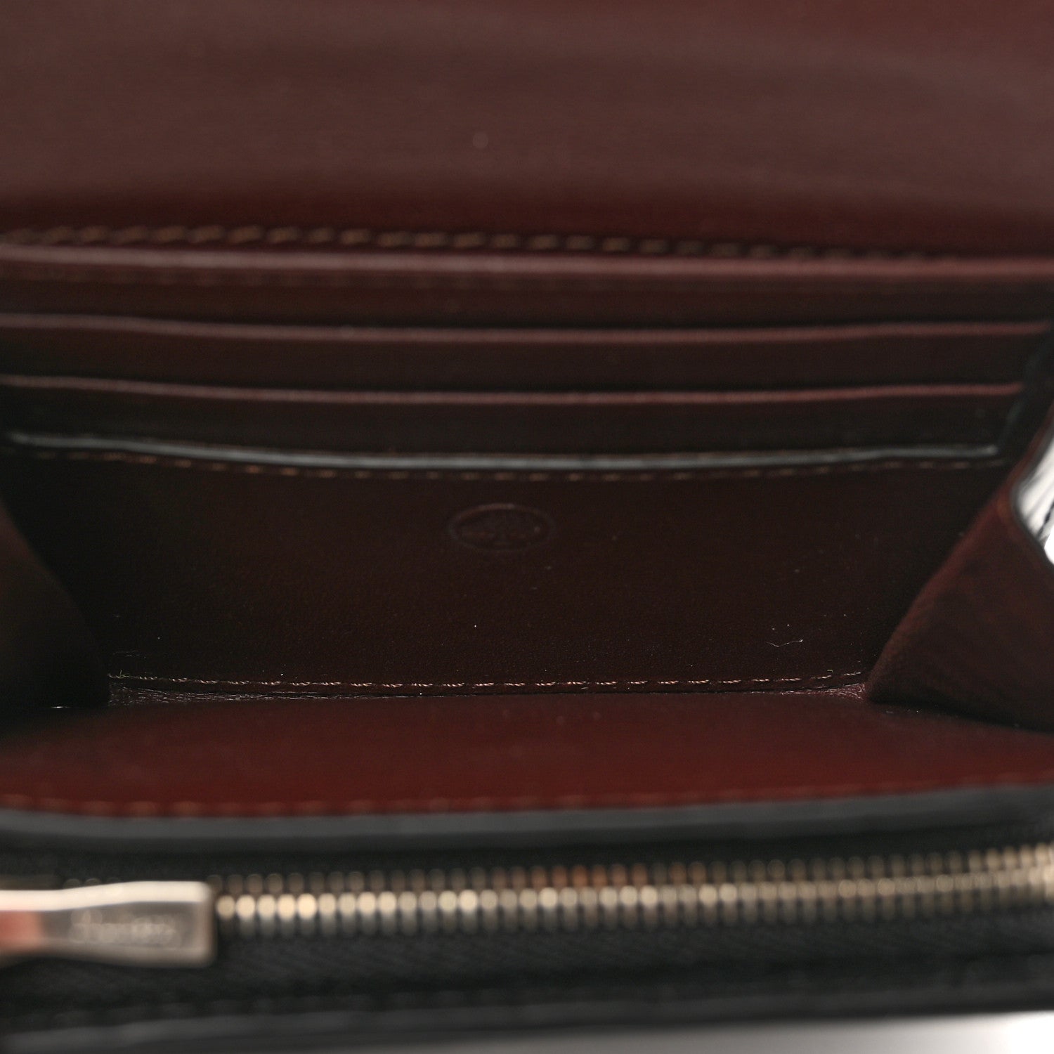 Mulberry Crocodile Embossed Calfskin Small French Continental Wallet Black 5 of 9