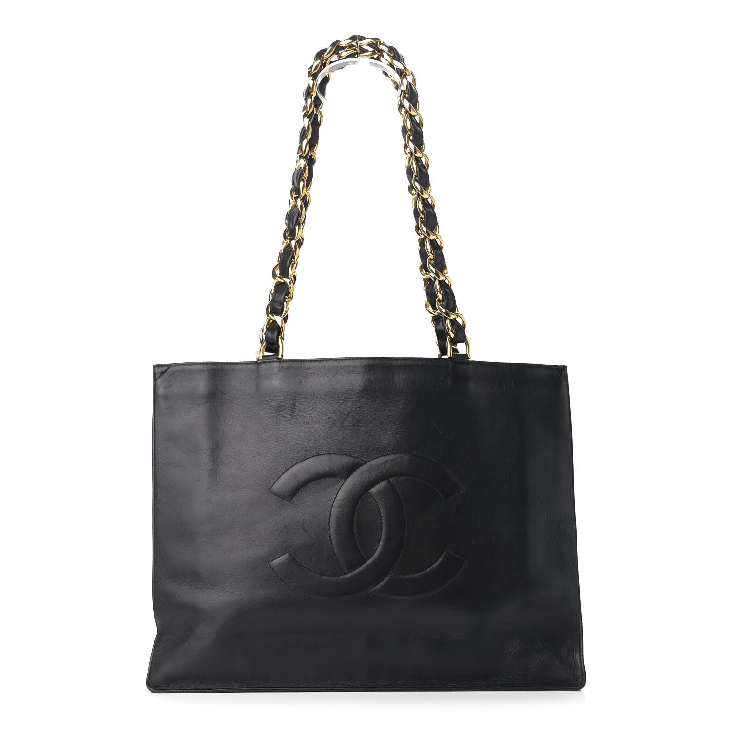 Chanel Lambskin CC Tote Black 1 of 10