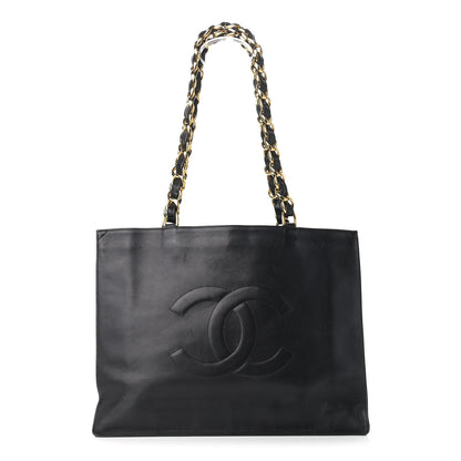Chanel Lambskin CC Tote Black 1 of 10