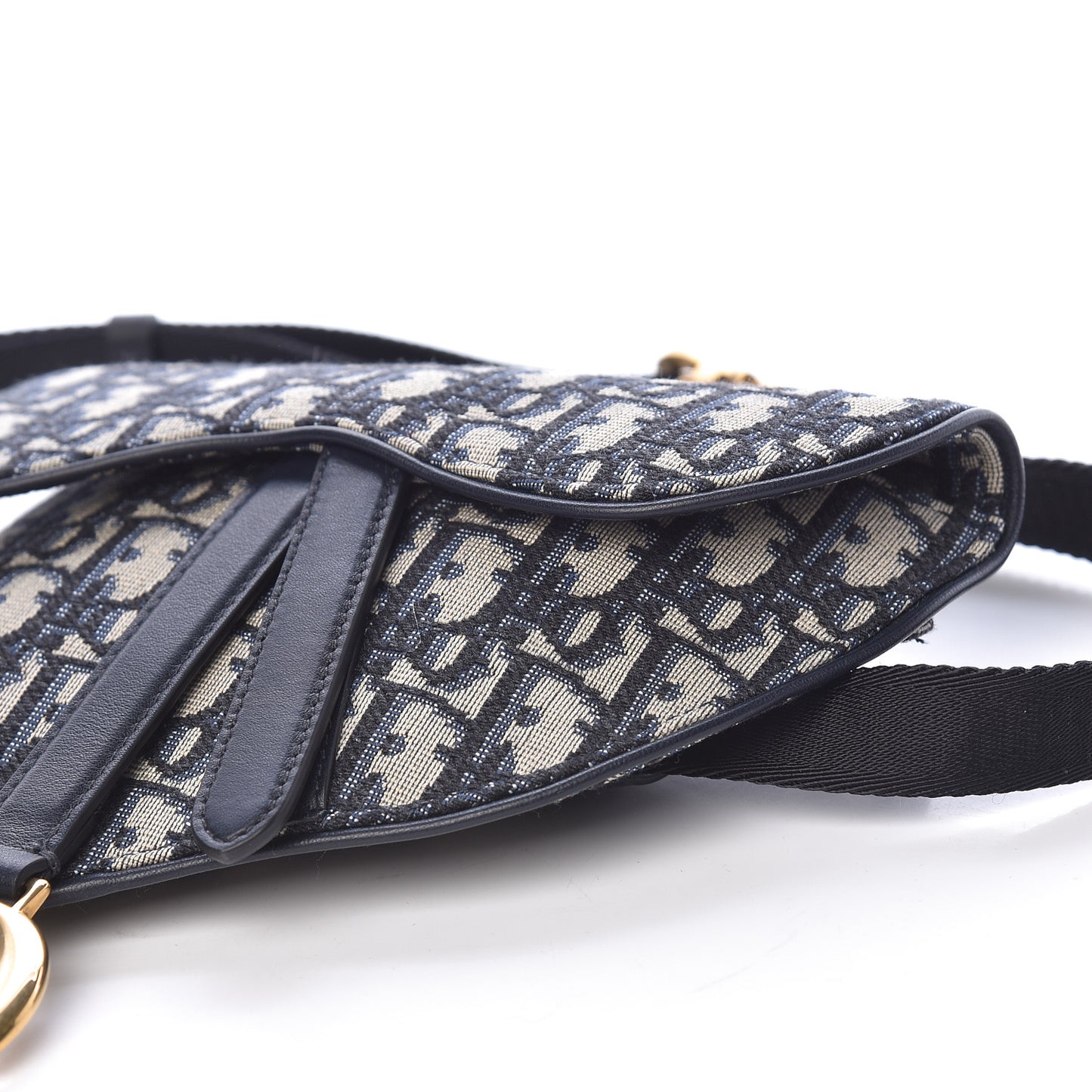 Oblique Saddle Belt Bag Blue