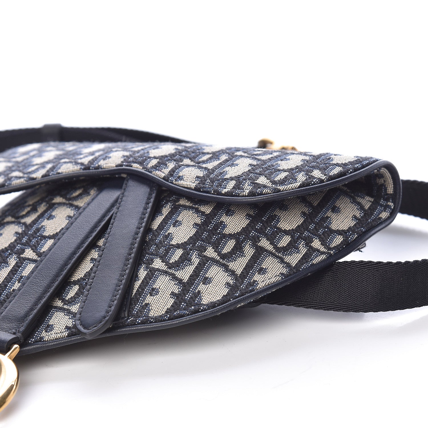 Christian Dior Oblique Saddle Belt Bag Blue 9 of 10