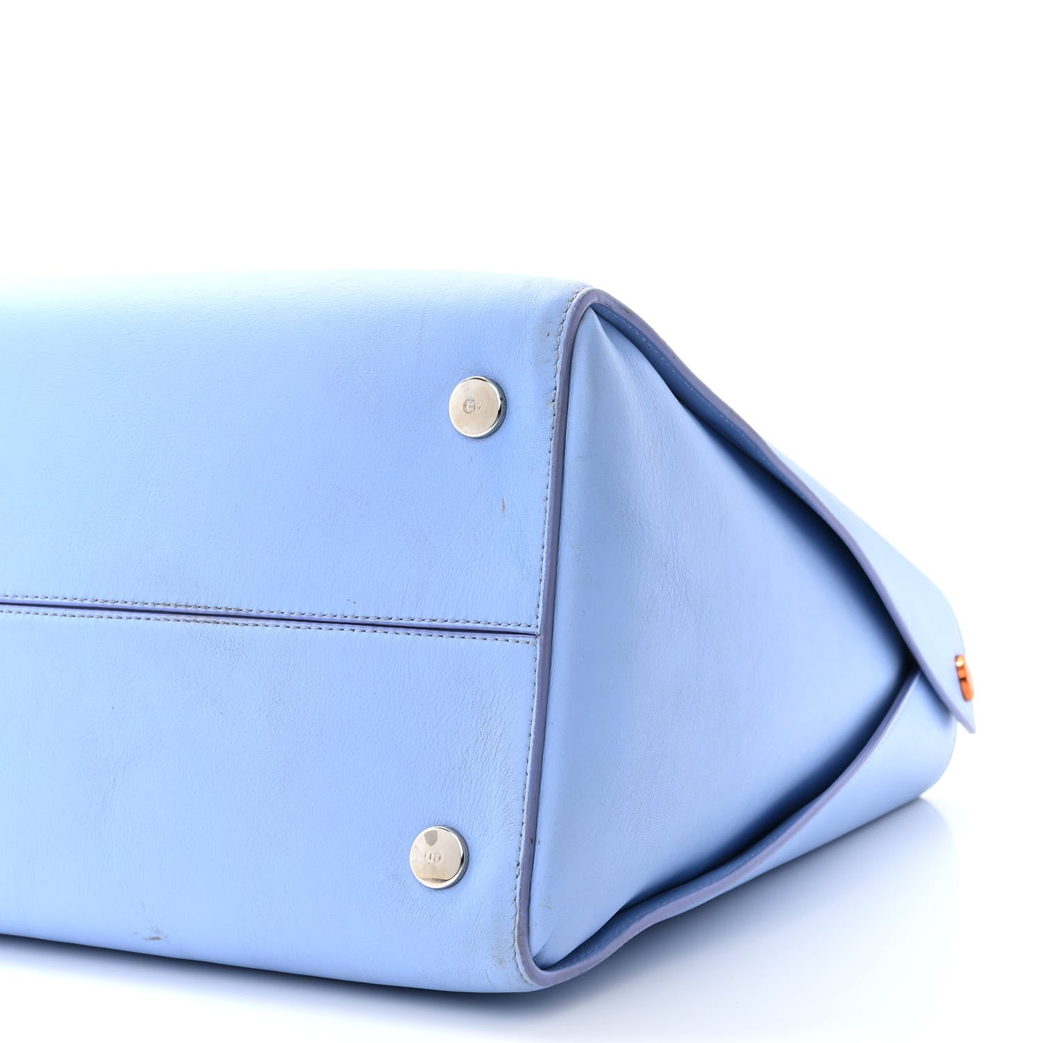 Christian Dior Calfskin Large Addict Shopping Tote Light Blue Beige 10 of 12