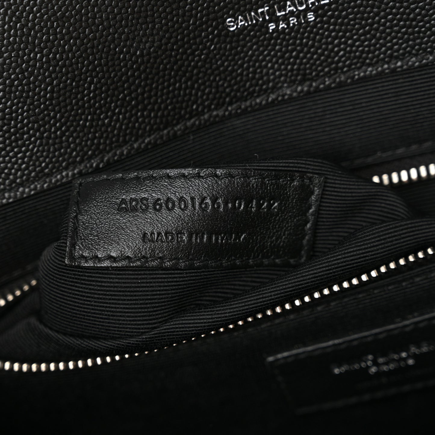 Grain De Poudre Textured Mixed Matelasse Large Triquilt Monogram Satchel Black