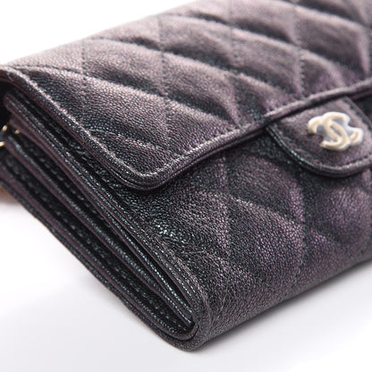 Chanel Iridescent Caviar Quilted Classic Clutch With Chain Black 9 of 11