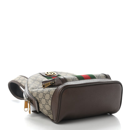 Gucci GG Supreme Monogram Calfskin Web Small Ophidia Day Backpack Beige Ebony New Acero 4 of 9