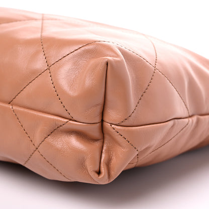 Chanel Shiny Calfskin Quilted Small Chanel 22 Camel 10 of 11