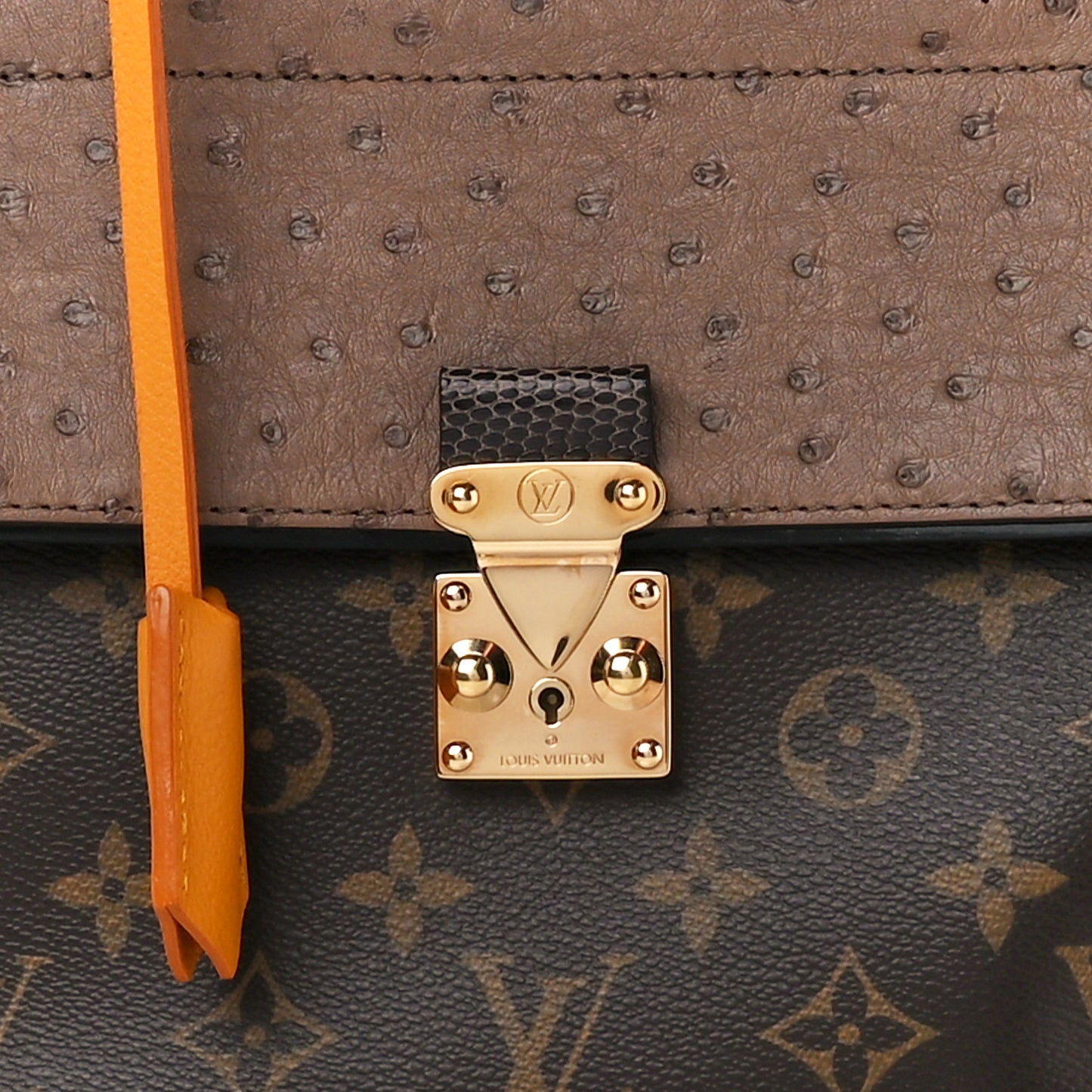 Monogram Ostrich Lizard Majestueux PM Yellow