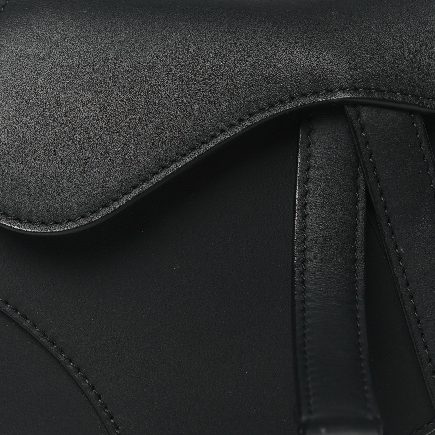 Christian Dior Ultra Matte Calfskin Mini Saddle Bag Black 8 of 11