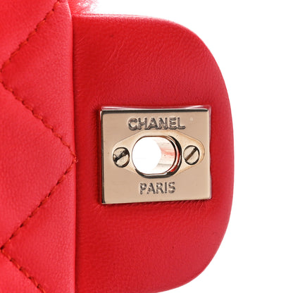 Chanel Shearling Lambskin Quilted Flap Bright Red 7 of 11