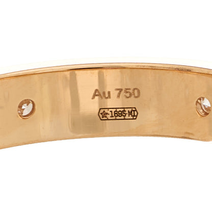 Gucci 18K Rose Gold Diamond Icon Band Ring 58 8.5 7 of 9