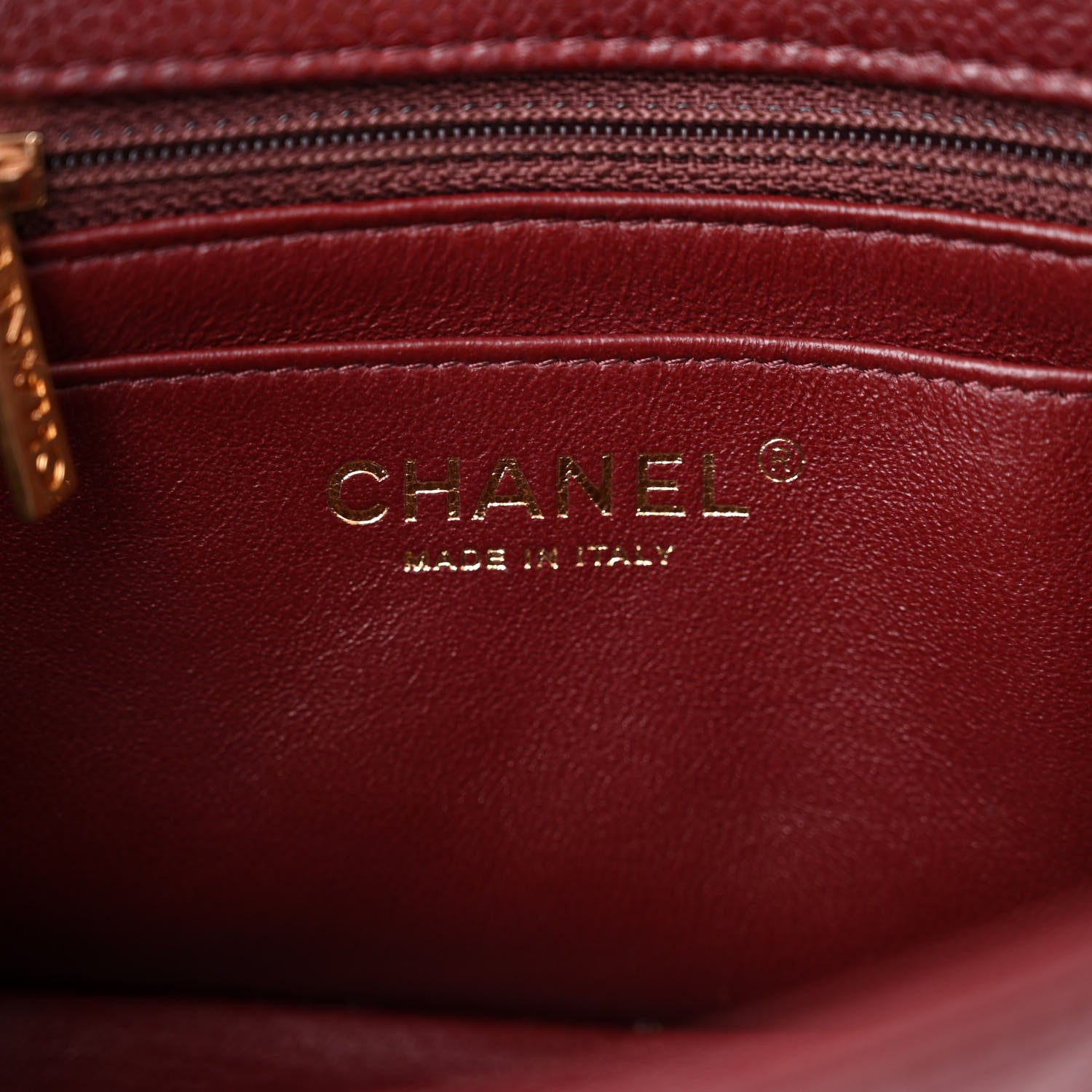Chanel Caviar Quilted Mini Rectangular Flap Dark Red 6 of 11