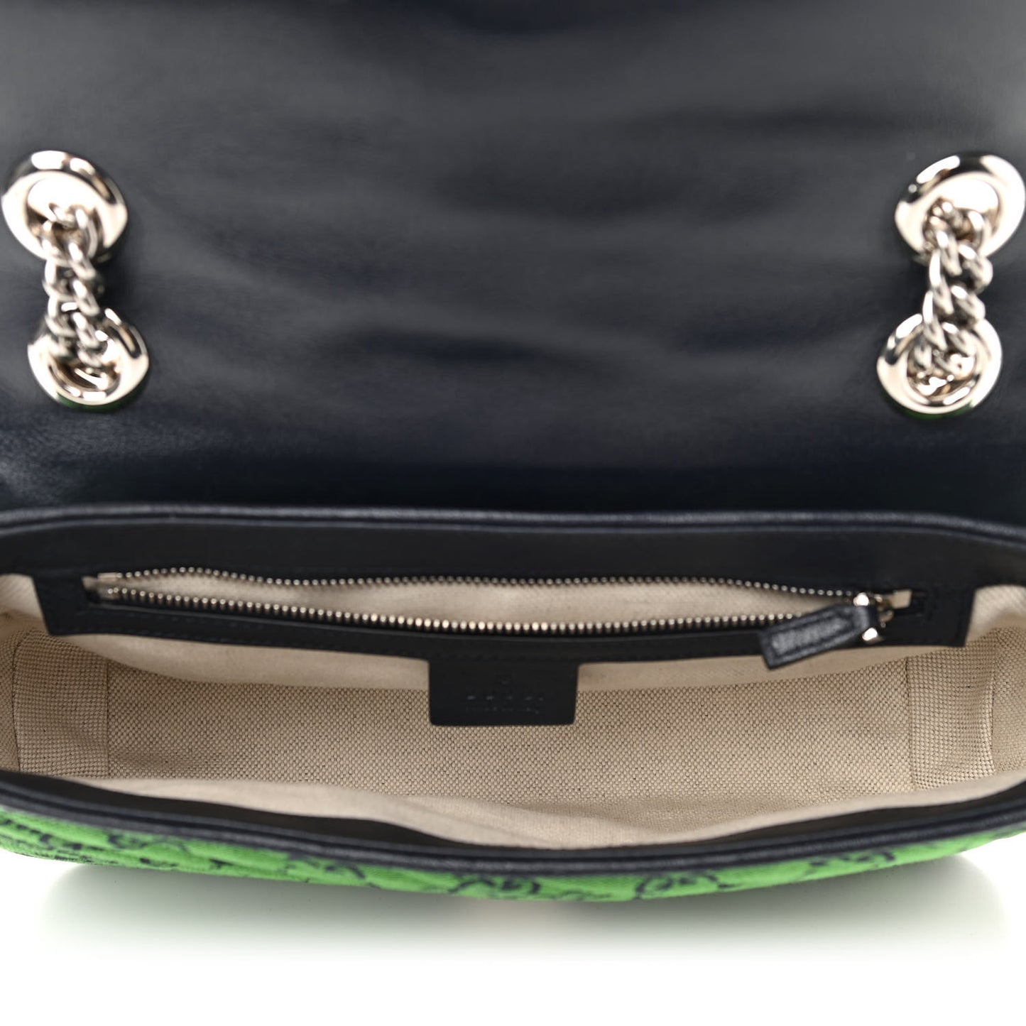 Monogram Multicolor Matelasse Diagonal Small GG Marmont Shoulder Bag Green Blue