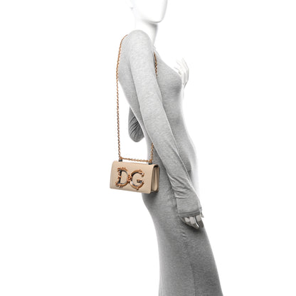 Dolce & Gabbana Patent DG Girls Shoulder Bag Cipria 2 of 11