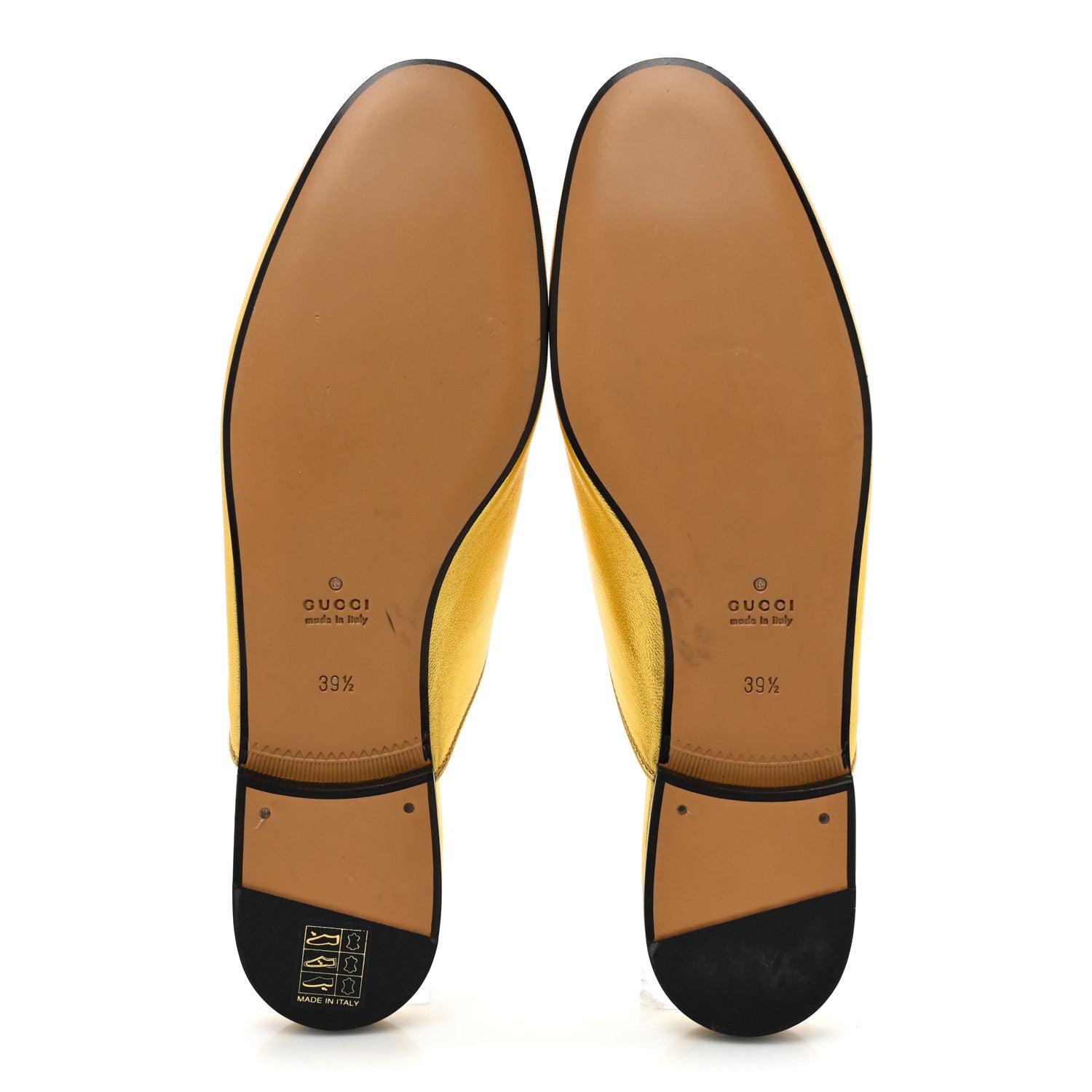 Gucci Metallic Nappa Womens Princetown Slippers 39.5 Gold 5 of 11