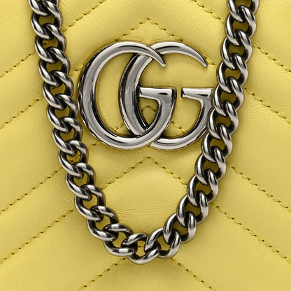 Gucci Calfskin Matelasse Mini GG Marmont Crossbody Bag Banana 8 of 12
