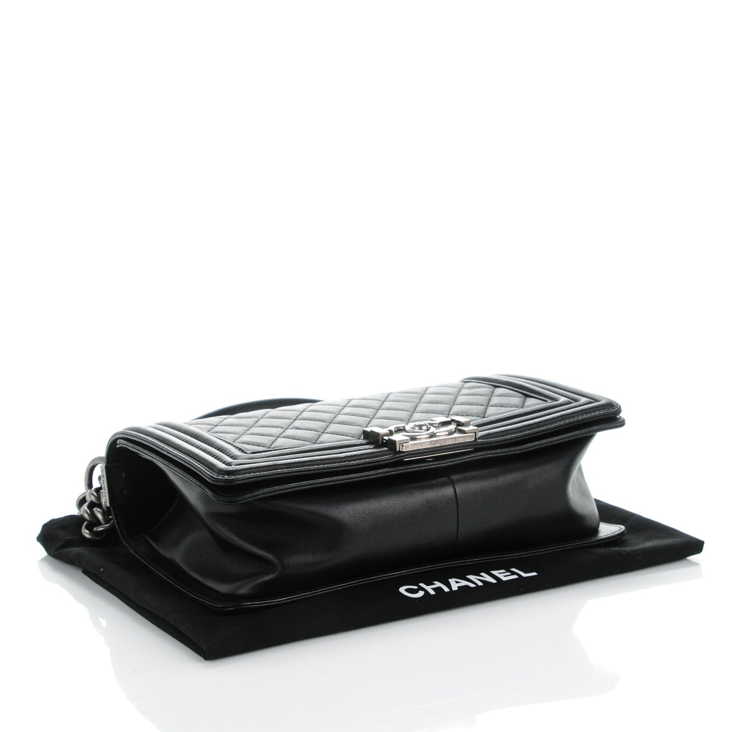 Chanel Lambskin Quilted Medium Boy Flap Black 4 of 8