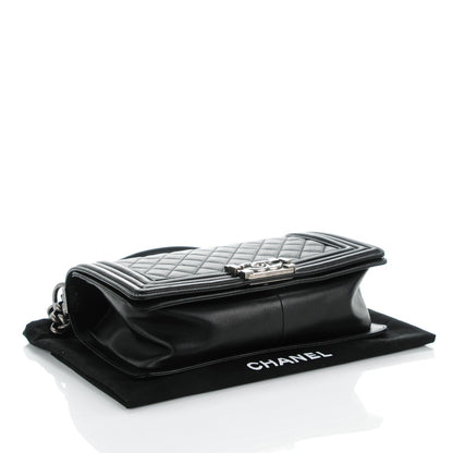Chanel Lambskin Quilted Medium Boy Flap Black 4 of 8