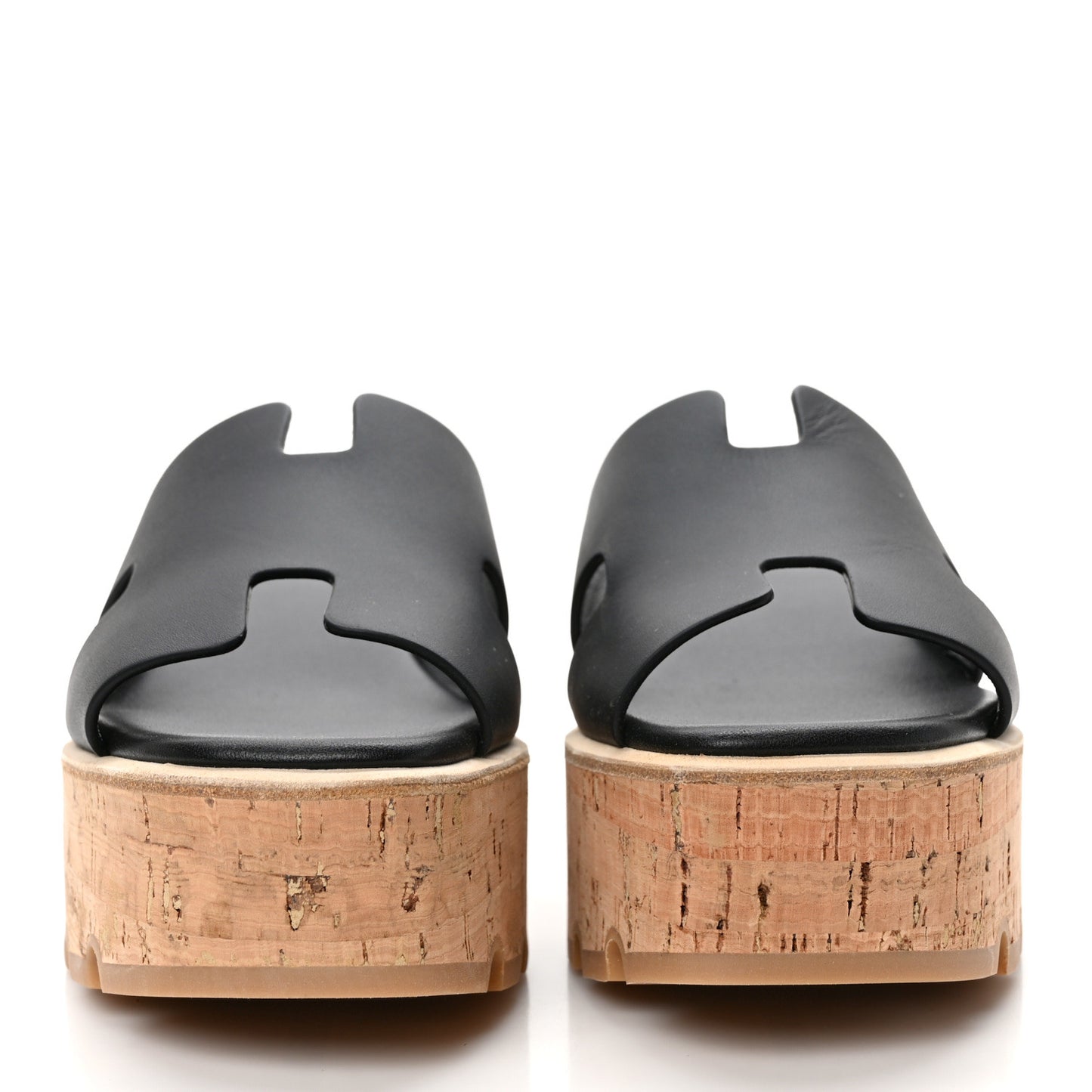 Calfskin Cork Eze 30 Sandals 37 Black