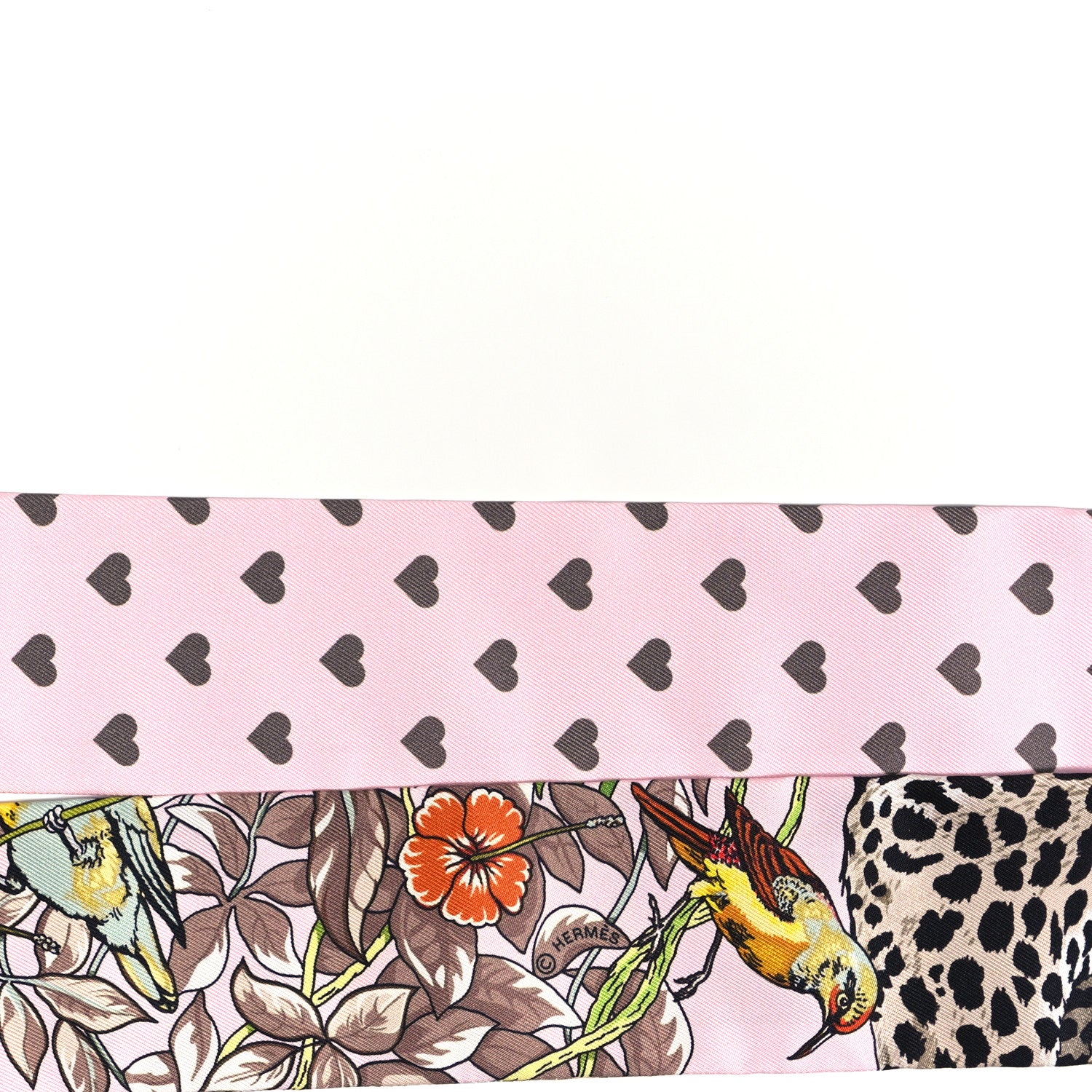 Hermes Silk Jungle Love Love Twilly Rose Pale Etoupe 4 of 4