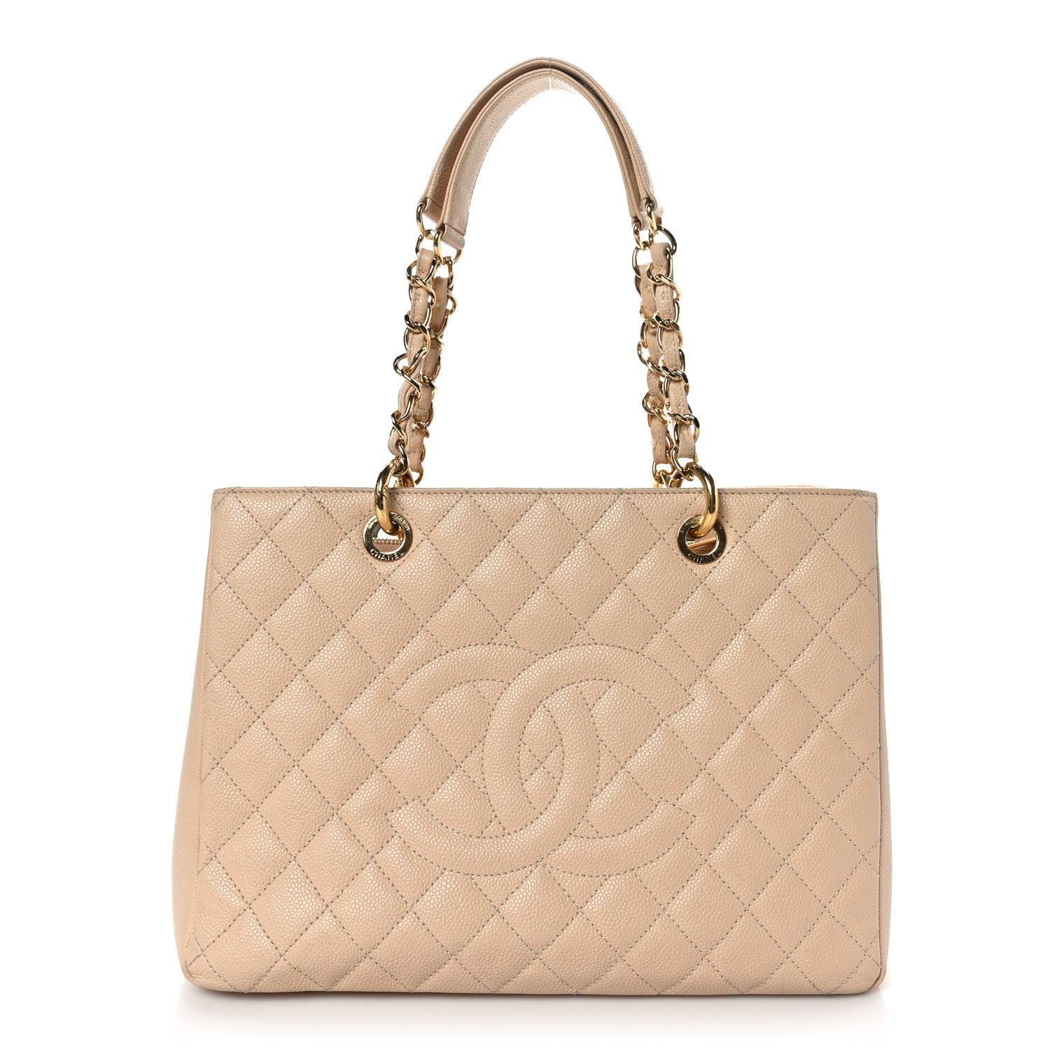 Chanel Caviar Quilted Grand Shopping Tote GST Beige Clair 1 of 10