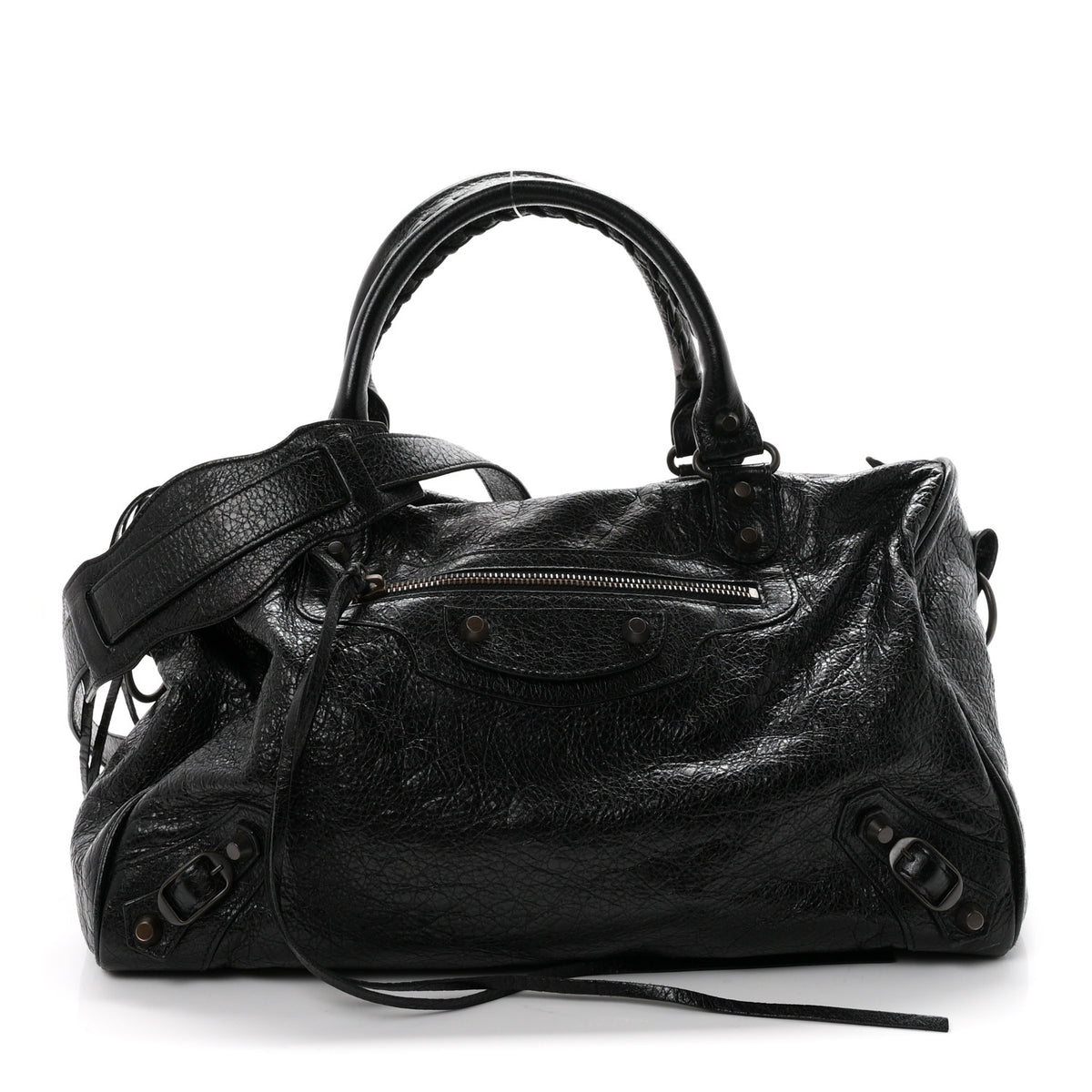 Agneau Classic Hardware Boston  Black