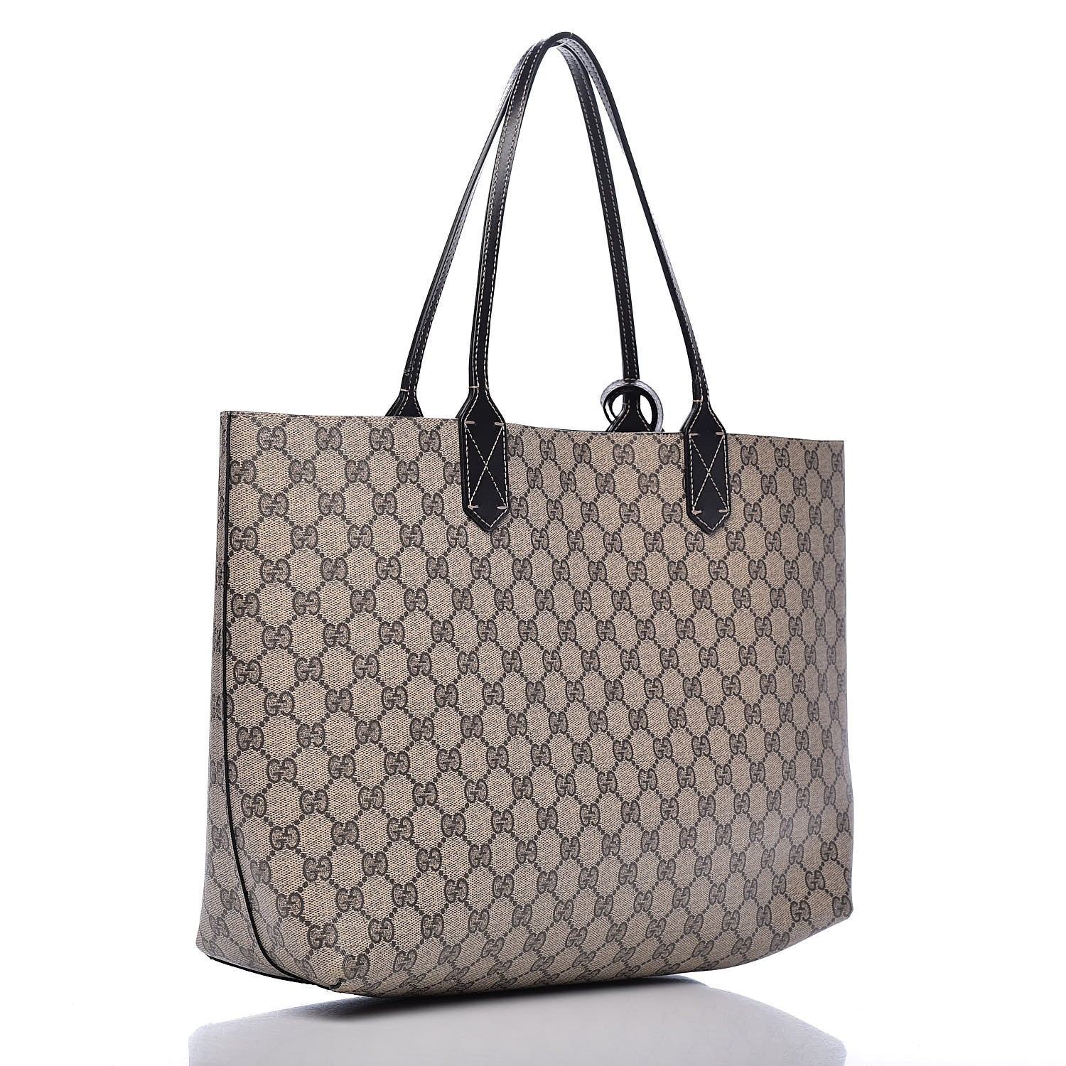 Gucci Calfskin GG Supreme Monogram Medium Reversible Tote Black 4 of 16