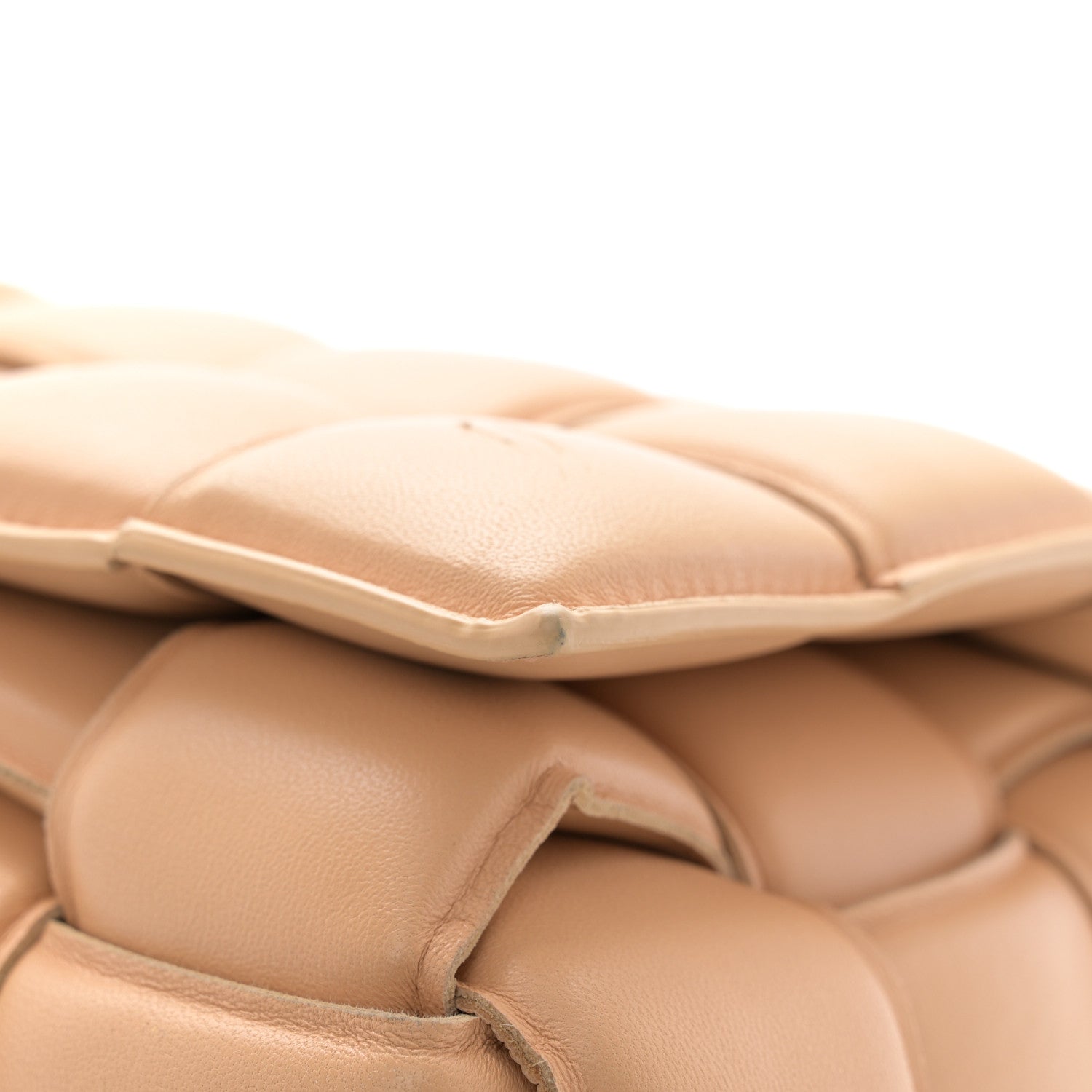 Bottega Veneta Lambskin Maxi Intreccio Padded Chain Cassette Crossbody Bag Almond 15 of 15
