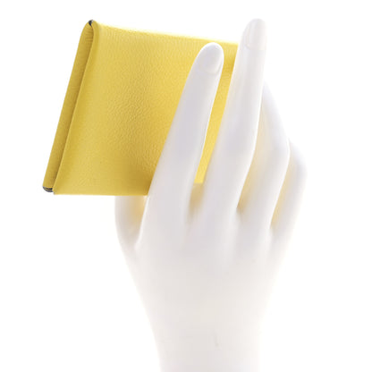 Hermes Chevre Mysore Calvi Card Case Lime 2 of 9