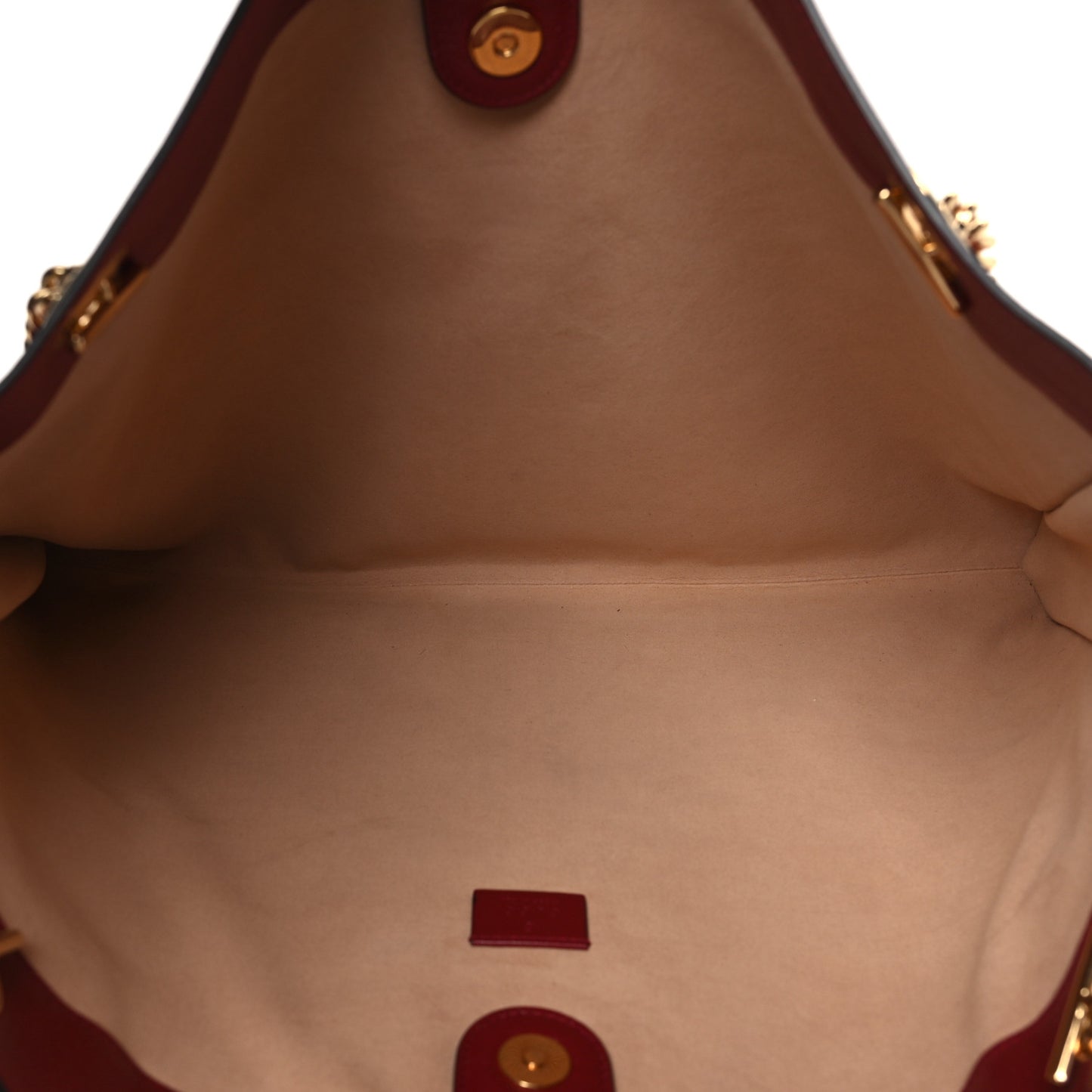 Calfskin Large Rajah Chain Tote Romantic Cherry