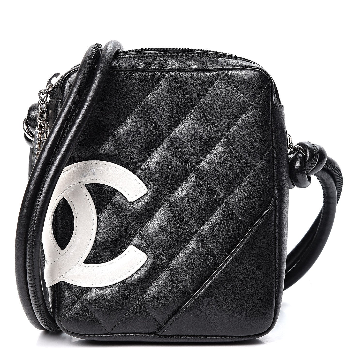 Chanel Calfskin Quilted Small Cambon Messenger Black White 1 of 10