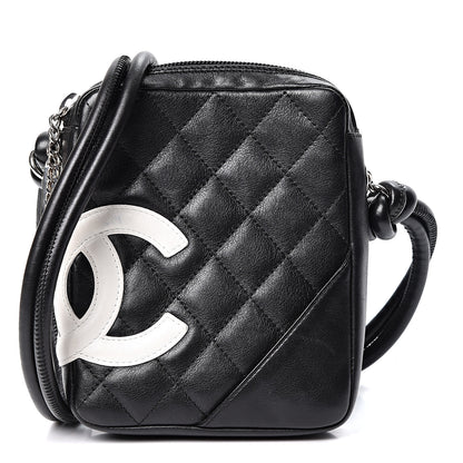 Chanel Calfskin Quilted Small Cambon Messenger Black White 1 of 10