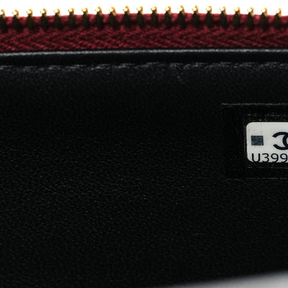 Chanel Lambskin Quilted Top Handle Slim Vanity With Chain Burgundy 7 of 10