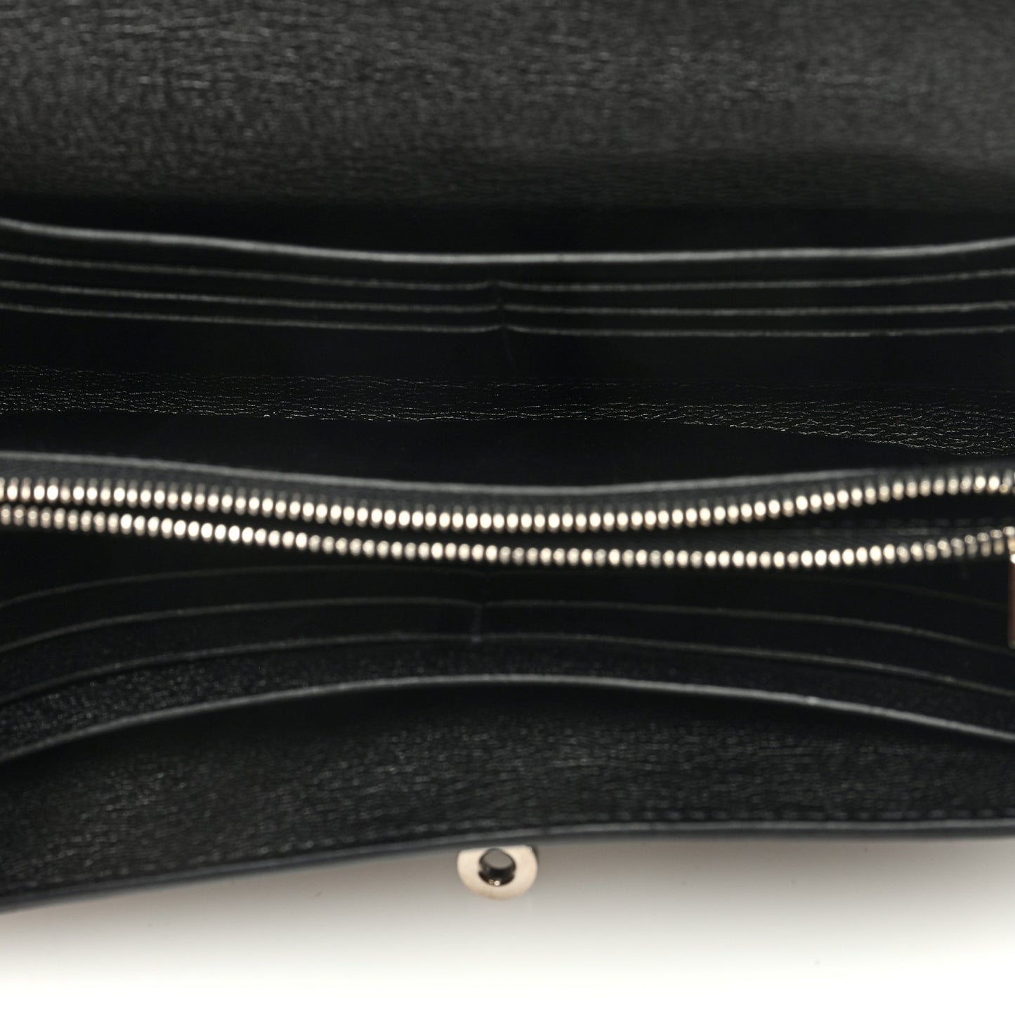 Shiny Alligator Kelly Longue Wallet Black
