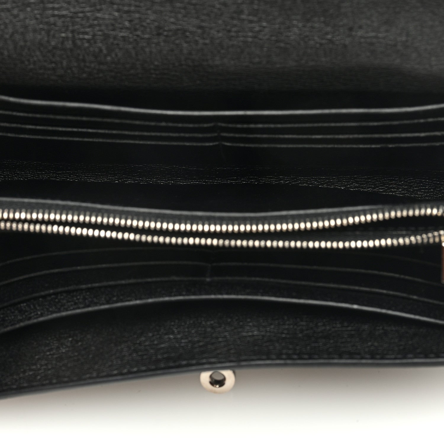 Hermes Shiny Alligator Kelly Longue Wallet Black 5 of 7