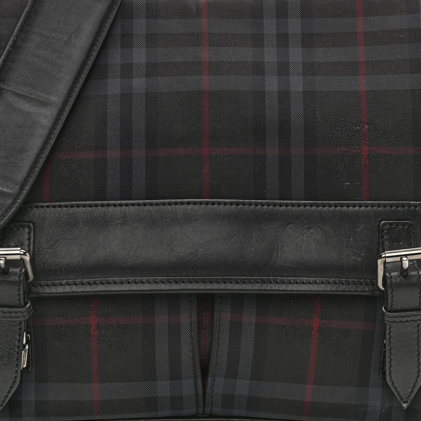 Nylon Smoked Check Messenger Bag