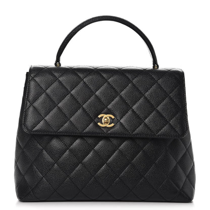 Chanel Caviar Quilted Jumbo Kelly Flap Black 1 of 9