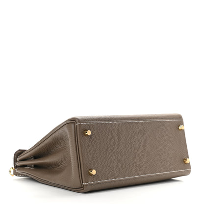 Hermes Togo Kelly Retourne 28 Etoupe 4 of 10