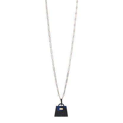 Hermes Permabrass Buffalo Horn Large Amulette Kelly Pendant Necklace 1 of 9